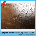 Silver /Golden Etched Glass/ Designed Decorative Glass / Hotel Decoration Glass/ Acid Etched Decorative Glass